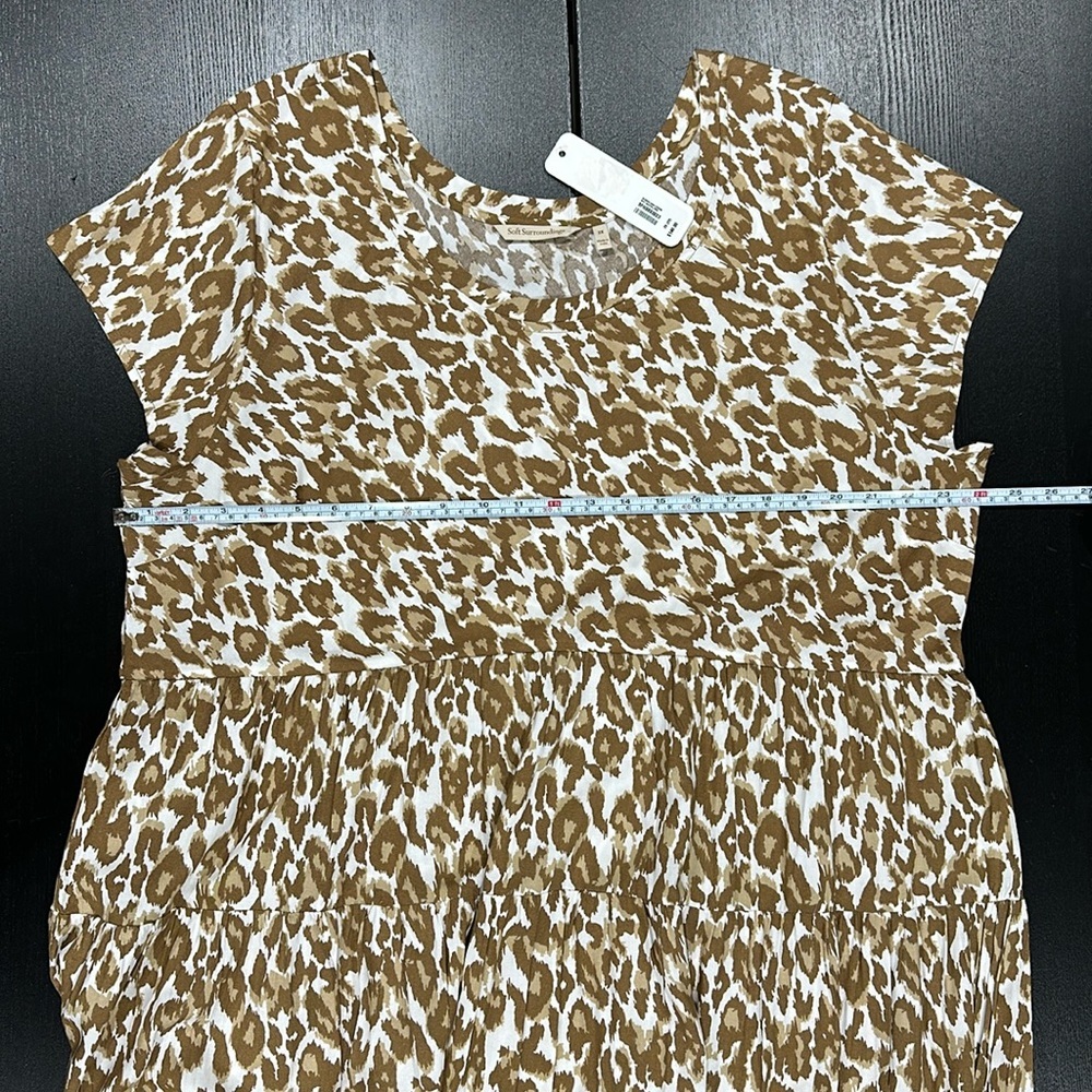 Soft Surroundings Kara Maxi Dress in White Mocha Leopard Print - 2X - Picture 7 of 7